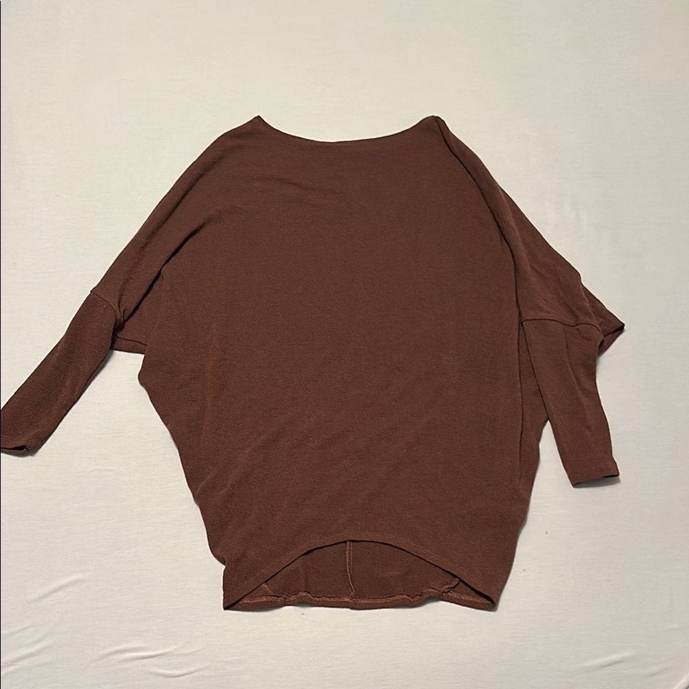 Brown Oversized Sweater Tunic Top